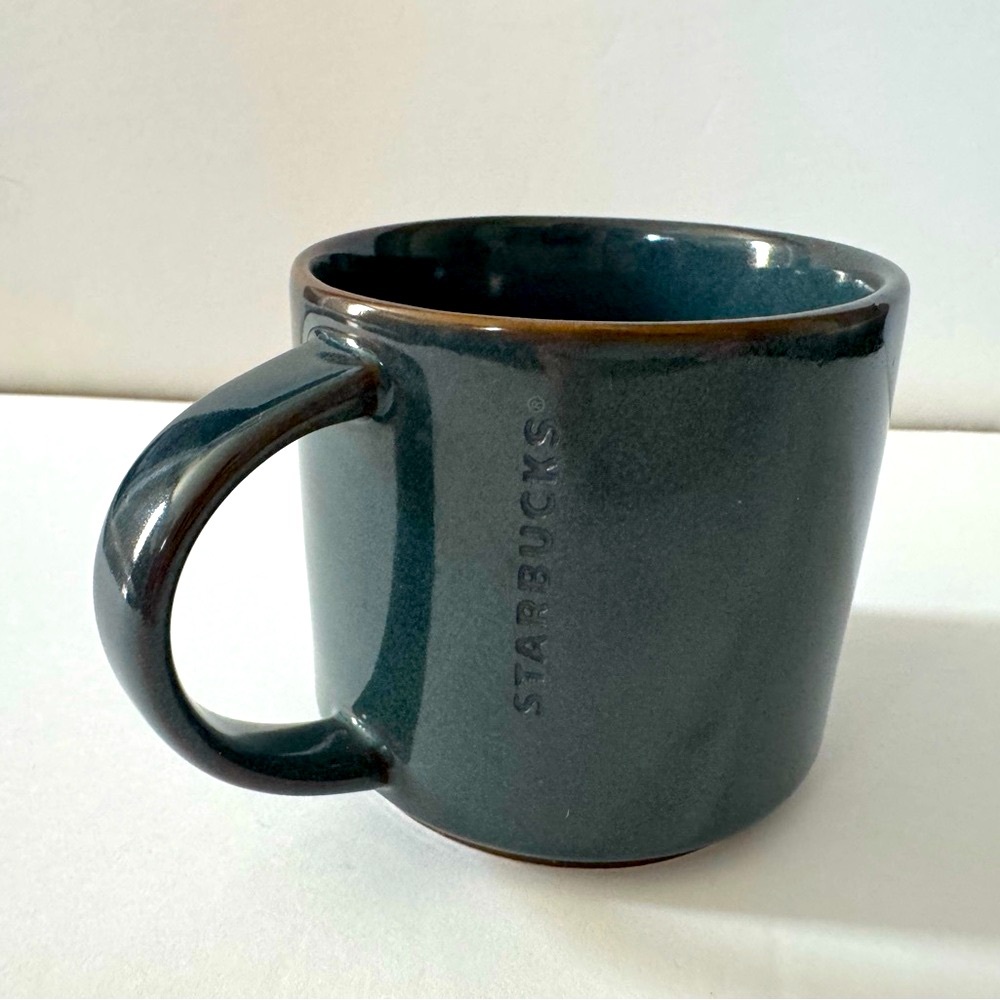 Starbucks Dark Gray blue Ceramic coffee Mug, 2013, 14 Oz